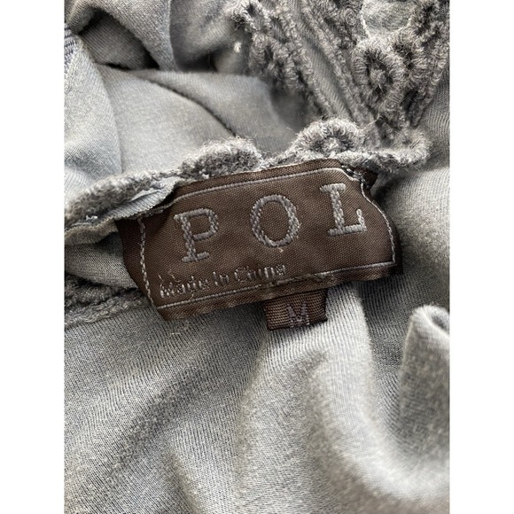 POL Women's M Washed Blue Stretchy Racerback T-Shirt Tank Dress - Picture 7 of 9